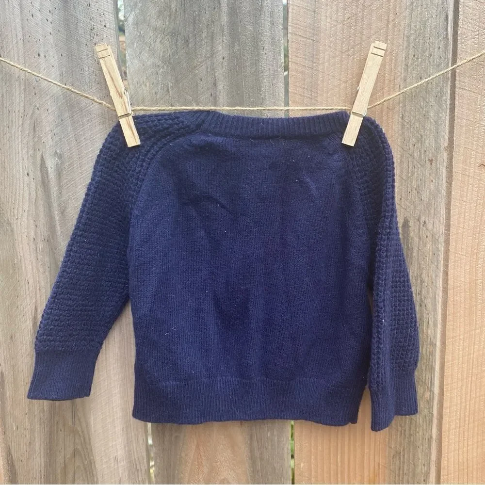 Baby gap dark blue knit sweater size 3-6 months